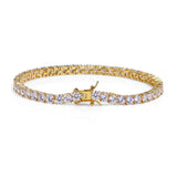 3mm5mm CZ Crystal Tennis Bracelet Iced Out Chain Men's Bracelet Women Wedding