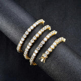 3mm5mm CZ Crystal Tennis Bracelet Iced Out Chain Men's Bracelet Women Wedding
