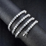 3mm5mm CZ Crystal Tennis Bracelet Iced Out Chain Men's Bracelet Women Wedding