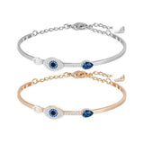 Evil Eye Devil Crystal Tennis Bracelet Rose Adjustable Hand Chain
