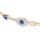 Evil Eye Devil Crystal Tennis Bracelet Rose Adjustable Hand Chain