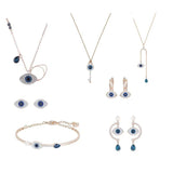 Evil Eye Devil Crystal Tennis Bracelet Rose Adjustable Hand Chain