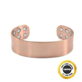 Copper Bracelet 3500 Gauss Magnets Heavy Pure Copper Bangle
