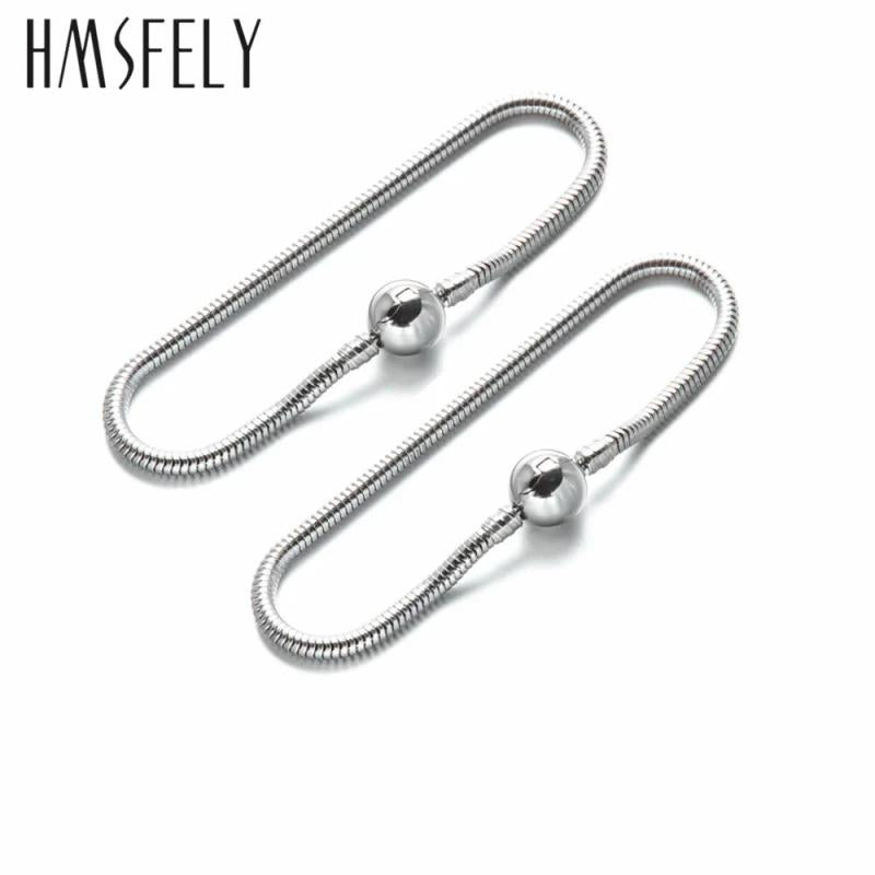 Snake Chains Bracelet 316L Titanium Stainless Steel DIY Charm Bracelets Women