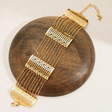 Sparkly Chain Bracelet for Women Hand Bangles Wedding Jewelry