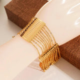 Sparkly Chain Bracelet for Women Hand Bangles Wedding Jewelry