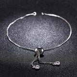 20Pcs Brass Adjustable Bracelet Chain With Rhinestone Slider Bracelets