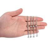 20Pcs Brass Adjustable Bracelet Chain With Rhinestone Slider Bracelets