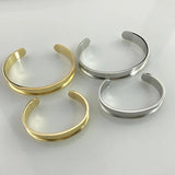 Open Cuff Bangles Stainless Steel Bracelet Women Child
