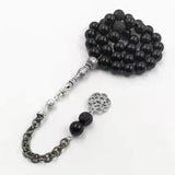 Natural Agate Zircon Rosary Muslim Bracelet Eid Misbaha Islamic Jewelry