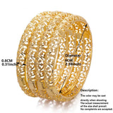24K Ethiopian Bangles Wedding Bride Bracelets African