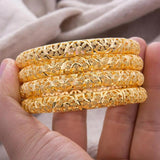 24K Ethiopian Bangles Wedding Bride Bracelets African