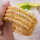 24K Ethiopian Bangles Wedding Bride Bracelets African