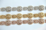 Smile Face Lucky Women Charm Bracelet Gold Chain Adjustable Length