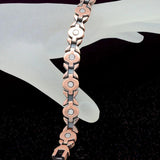 Women's Health Copper Plating Bracelet Colorful Stones Magnetic Ladies Bangle