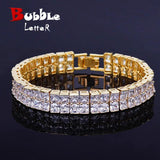 Baguette Bracelet Hip Hop Jewelry Copper Material Men Link