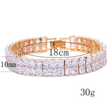 Baguette Bracelet Hip Hop Jewelry Copper Material Men Link