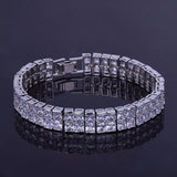 Baguette Bracelet Hip Hop Jewelry Copper Material Men Link