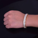 Baguette Bracelet Hip Hop Jewelry Copper Material Men Link