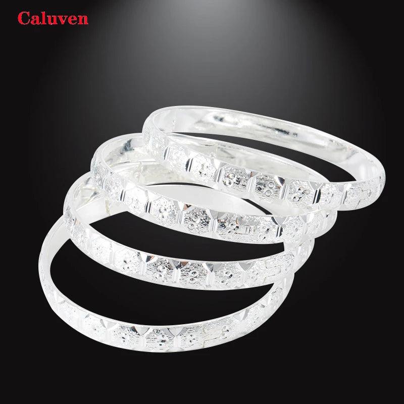 Dubai Silver Bangles High Women Bride Jewelry Ethiopian Indian bangle African