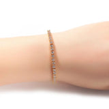 2mm Round Cut Micro Tennis Bracelet CZ Hiphop Men Women Jewelry