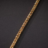 2mm Round Cut Micro Tennis Bracelet CZ Hiphop Men Women Jewelry