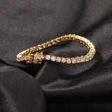 2mm Round Cut Micro Tennis Bracelet CZ Hiphop Men Women Jewelry