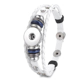 10PCS Vocheng Snap Button Bracelet Hand Leather Braided Bangles 9 Colors