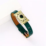 Leather Bracelet Metal Jewelry Couple Holiday Gift