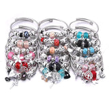 10Pcs Alloy Bracelet Resin Beaded Stretch Women Bracelet Jewelry