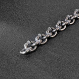HaoYi Vintage Stainless Steel Link Chain Bracelet Men Punk Cuff Jewelry