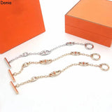 Donia Jewelry Pig Nose Zircon Bracelet Chain