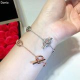 Donia Jewelry Pig Nose Zircon Bracelet Chain