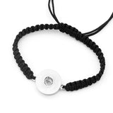 Colorful Rope DIY Snap Bracelet 18cm Adjustable Fit 18mm Snap Buttons
