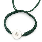 Colorful Rope DIY Snap Bracelet 18cm Adjustable Fit 18mm Snap Buttons