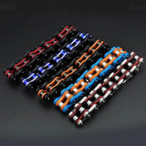 Orange Bicycle Chain Bracelet Stainless Steel Biker Jewelry