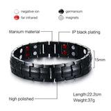 Men's Titanium Bracelets Magnetic Health Sports Jewelry