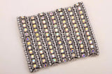 Crystal Wedding Bridal Bracelet 7 ROW Silver Dropshipping