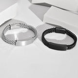 12mm Franco Chain Bracelet, Men's Stainless Steel Jewelry