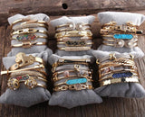 RH 5pc Metal Bracelet Bangle Set For Women Jewelry