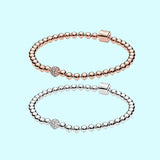 925 Sterling Silver Ball and Pav? Bracelet for Women