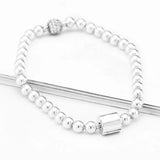925 Sterling Silver Ball and Pav? Bracelet for Women