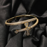 Bling King Sword Cuff Bangle CZ Bracelet Vintage Gift Hiphop Jewelry