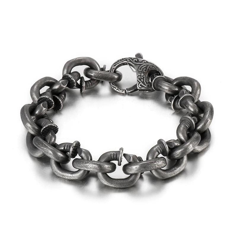 Vintage Lock Chain Men's Stainless Steel Bracelet