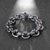 Vintage Lock Chain Men's Stainless Steel Bracelet