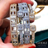 Stackable Bangle Cuff Women Wedding CZ Dubai Bracelet