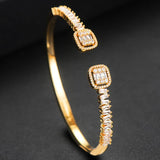 Stackable Bangle Cuff Women Wedding CZ Dubai Bracelet