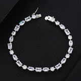 Flower Cuban Link CZ Bracelet Boho Cuff for Women