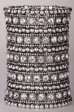 Crystal Stretch Cuff Bracelet Wedding Bridal Jewelry B13