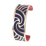 Cremo Rose Cuff Bracelet Reversible Leather Band Jewelry